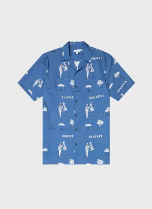 Men's Matt Blease Camp Collar Shirt in Today's Forecast Print