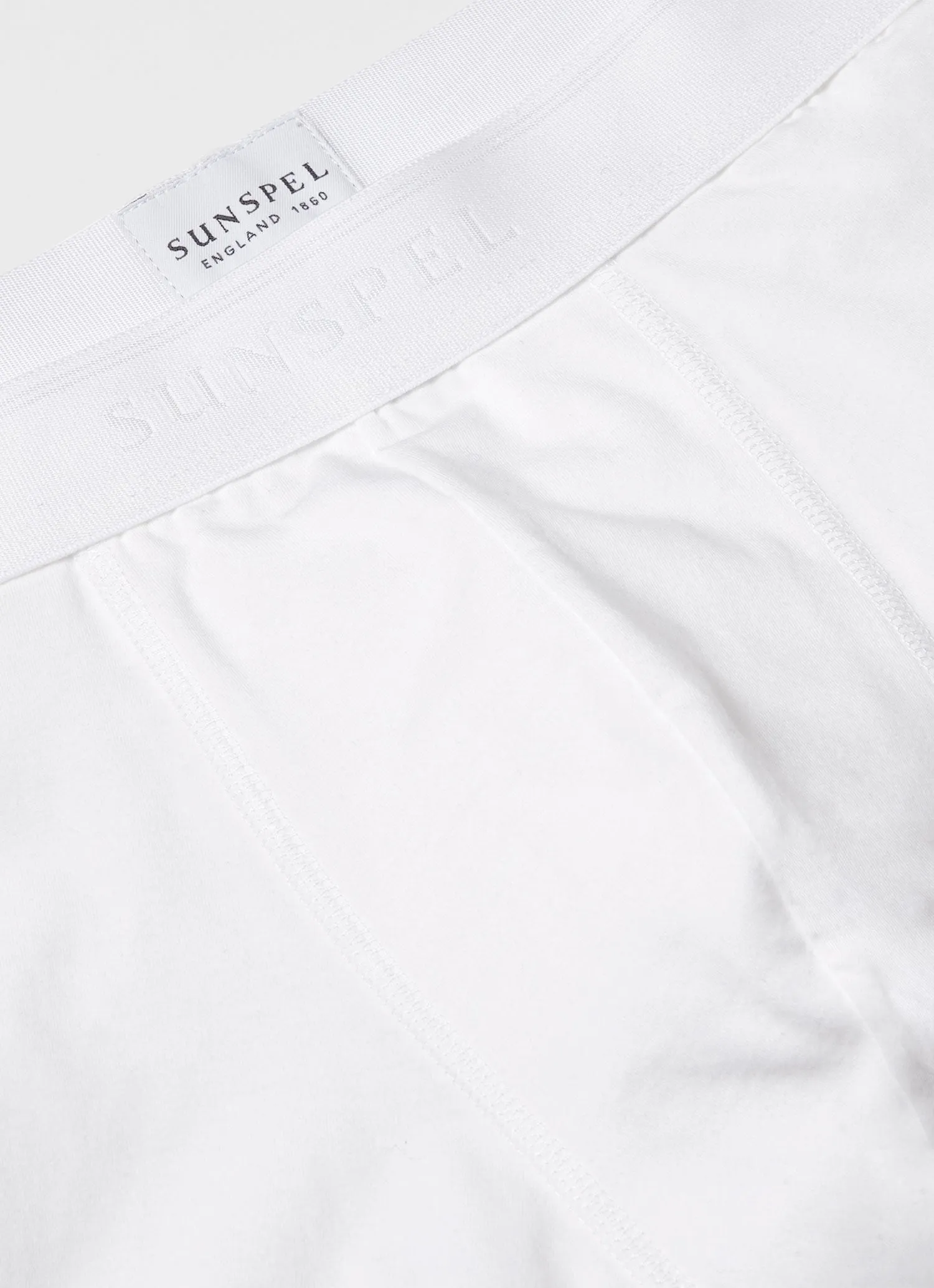 Men's Stretch Cotton Boxer Briefs in White