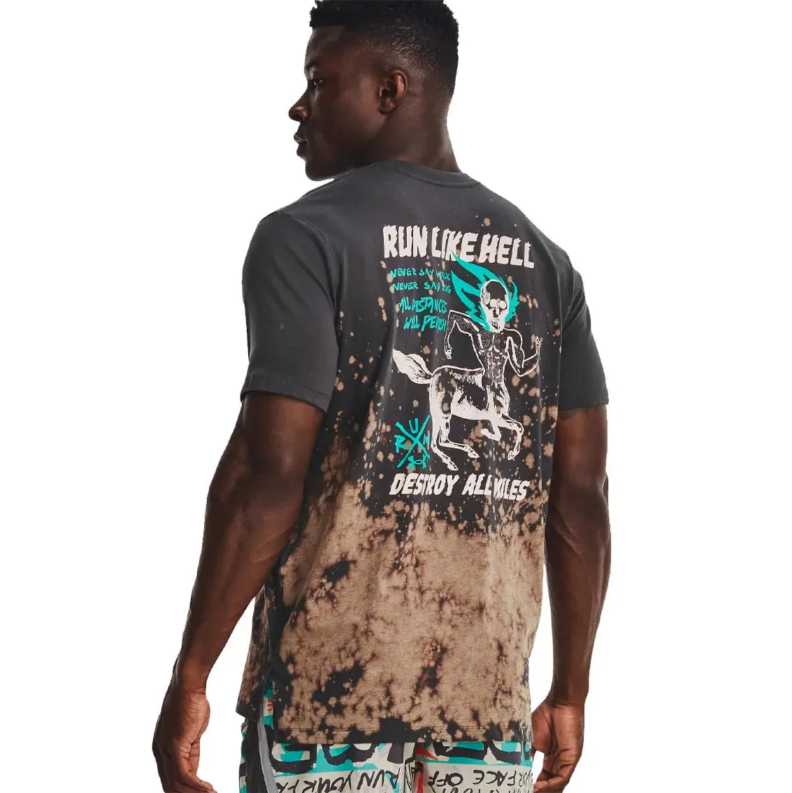 Mens Under Armour Destroy All Miles Tee - Grey