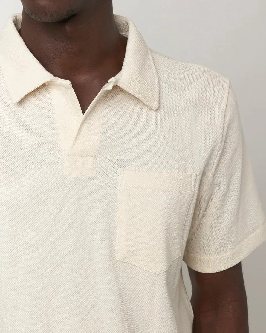 Merz b. Schwanen Good Originals 2PKPL 7.2oz Relaxed Pocket Pique Polo Shirt - Nature