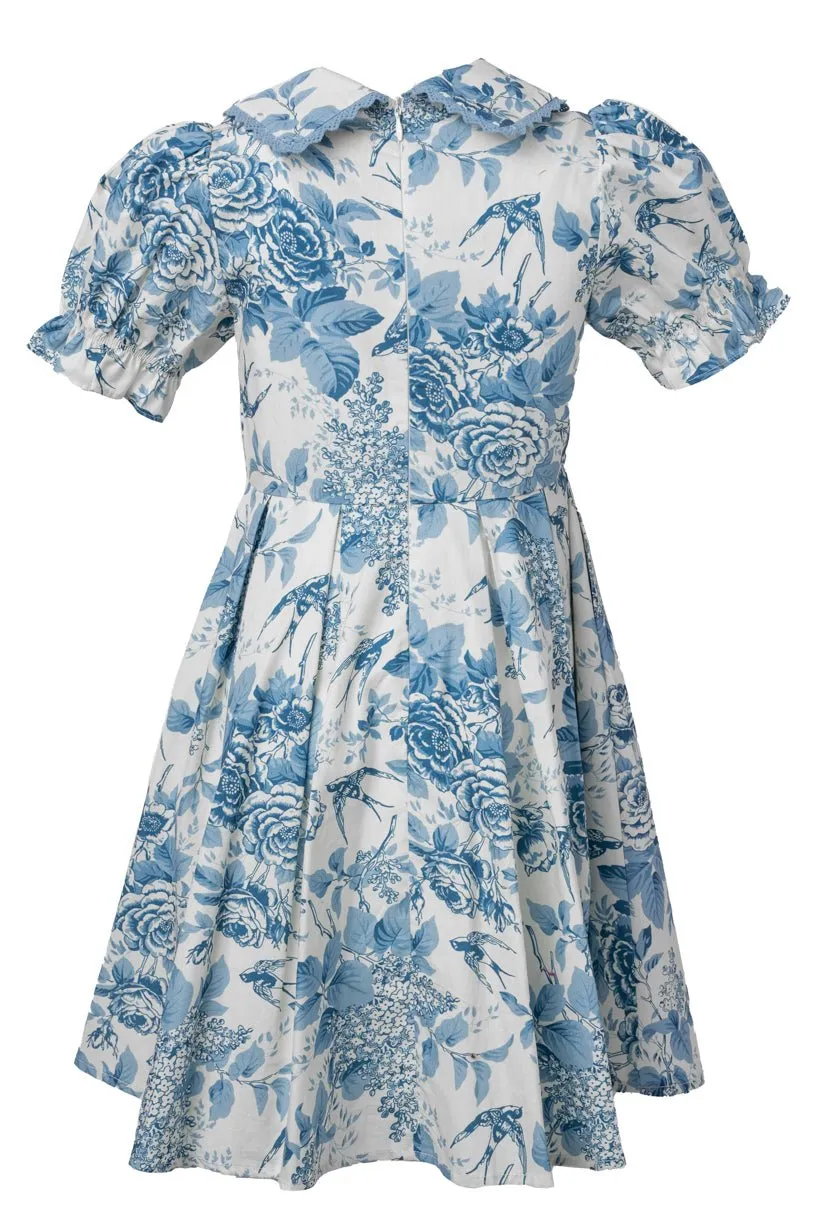 Mini Sophia Dress in Blue Floral