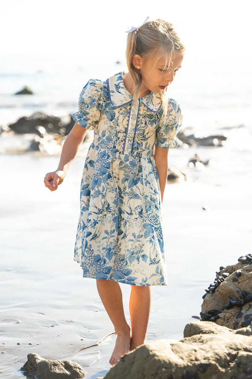 Mini Sophia Dress in Blue Floral