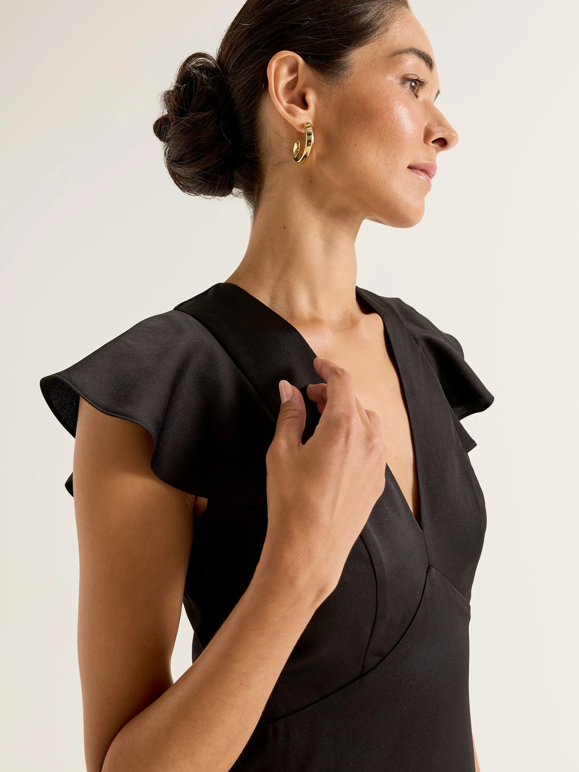 Montreal Flounce Sleeve Dress