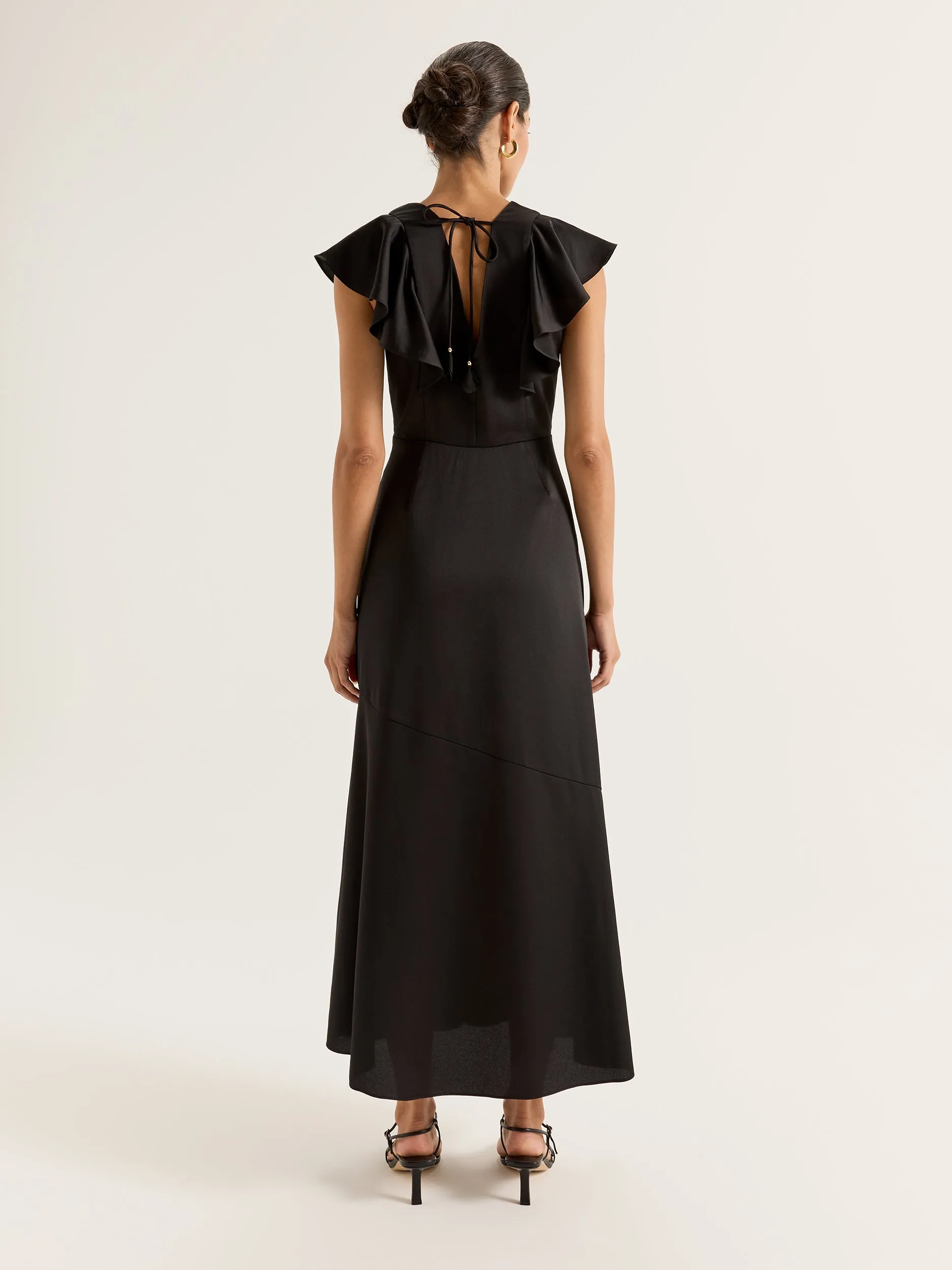 Montreal Flounce Sleeve Dress