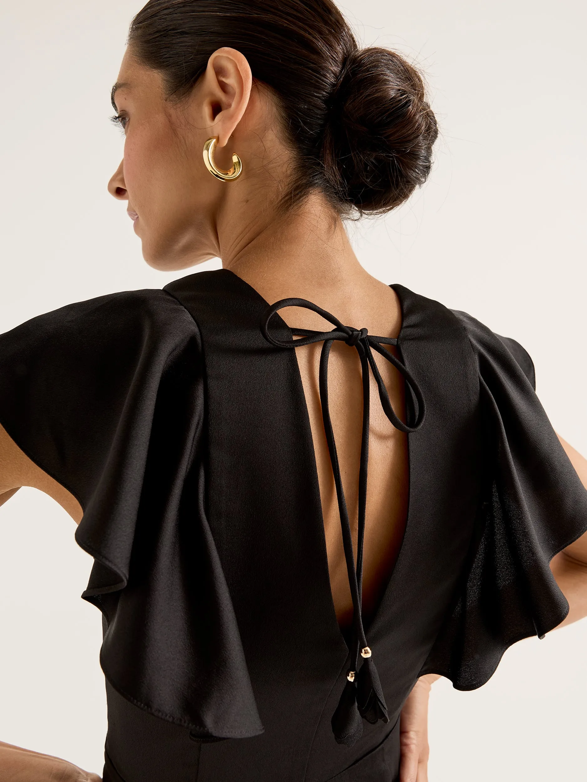 Montreal Flounce Sleeve Dress