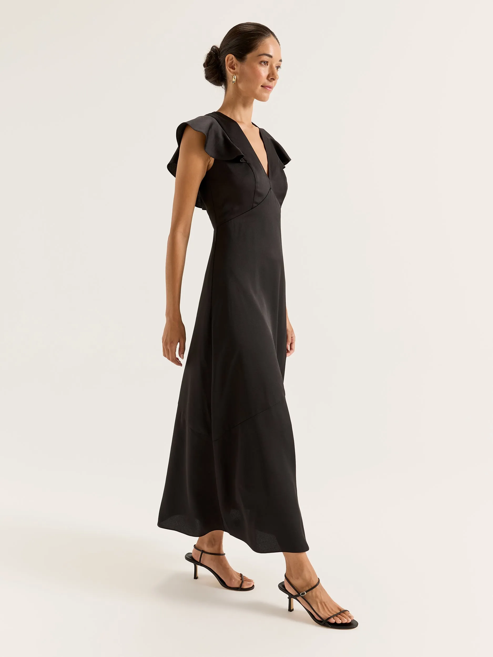 Montreal Flounce Sleeve Dress