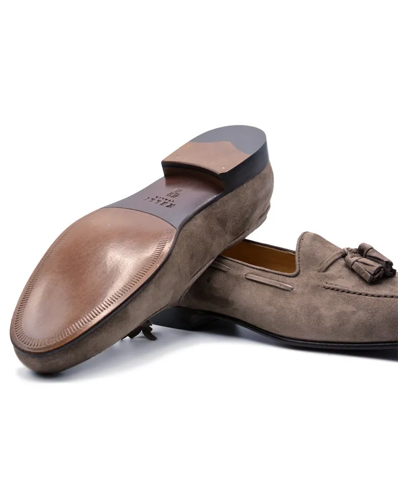 NAPLES Italian Kid Suede Tassel Loafer