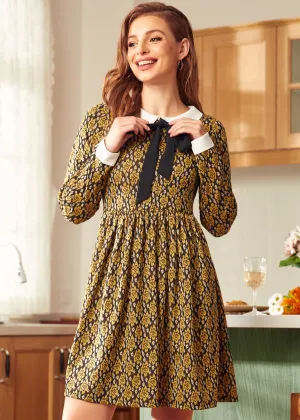 Nifty Fifties Flare Collar Dress
