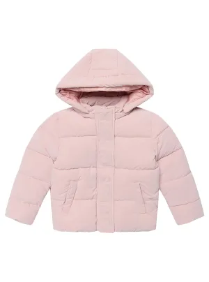 Pink Hooded Puffer Jacket (2-7)