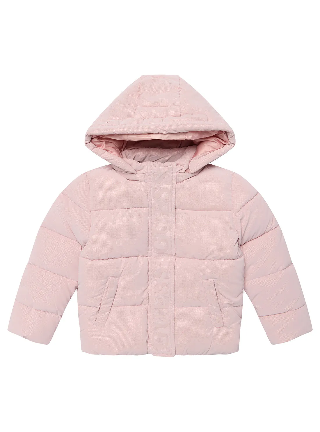Pink Hooded Puffer Jacket (2-7)