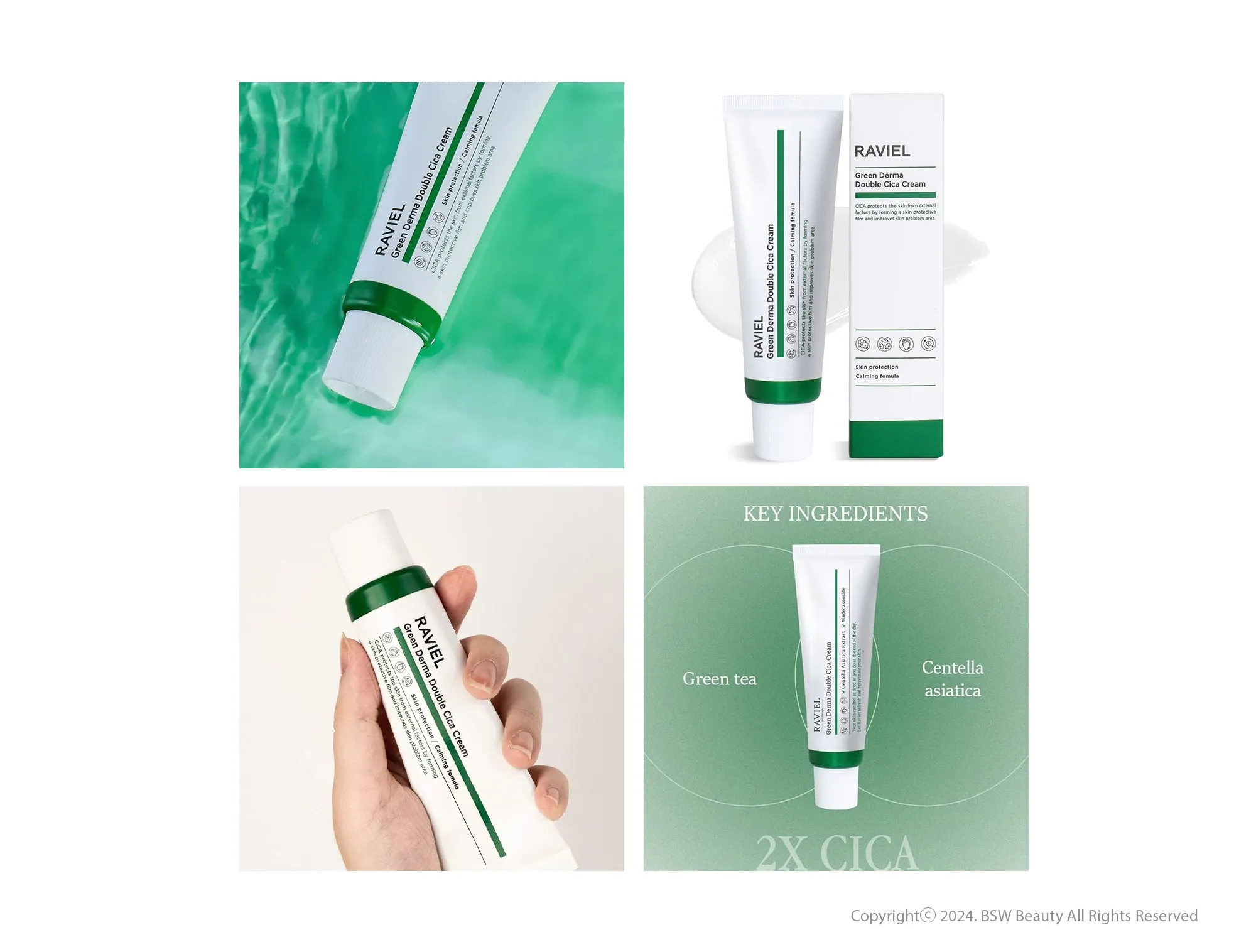 RAVIEL GREEN DERMA DOUBLE CICA CREAM 50ml