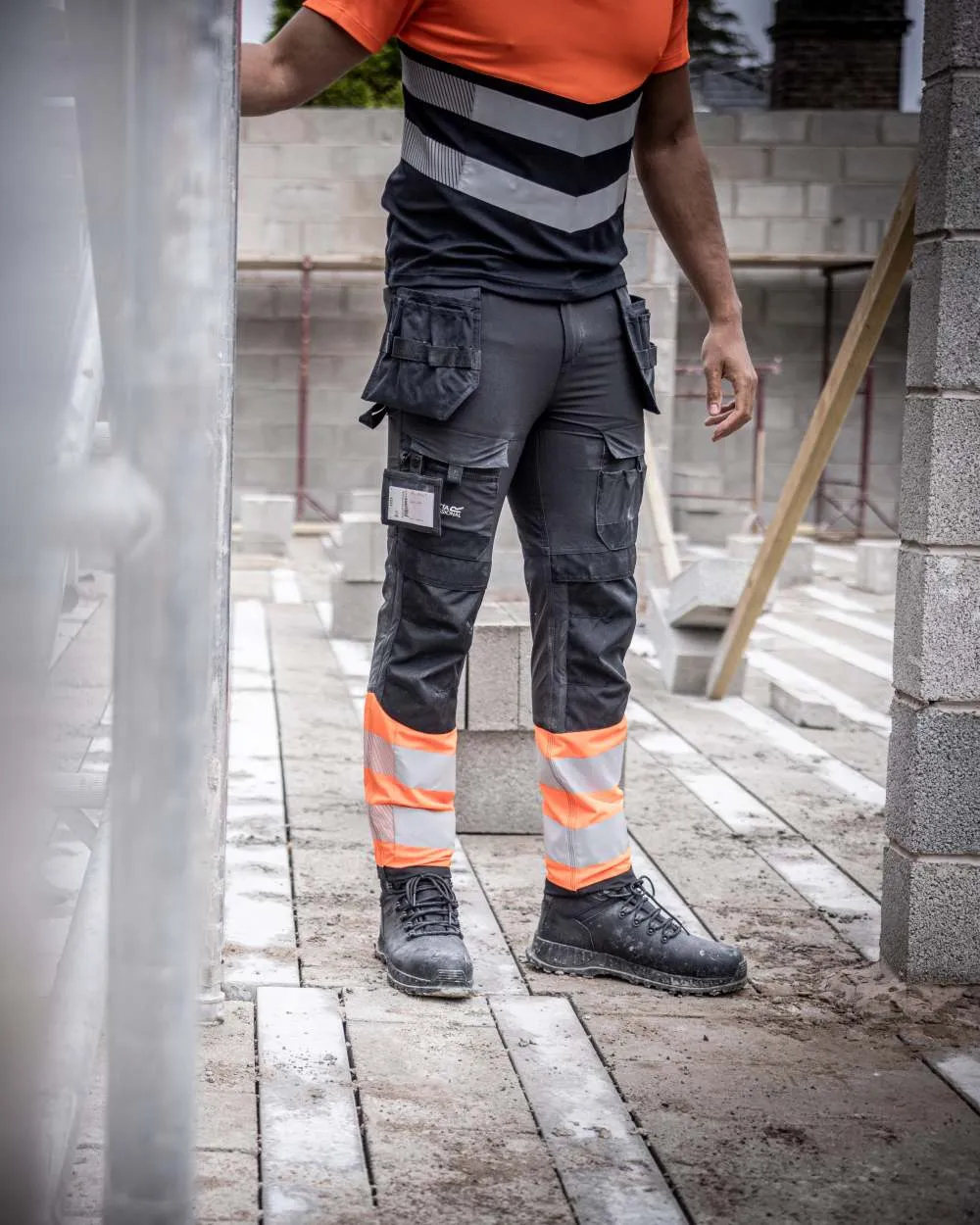 Regatta Mens Hi-Vis X-Pro Stretch Holster Trousers Class 1