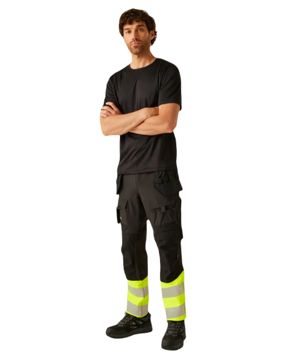 Regatta Mens Hi-Vis X-Pro Stretch Holster Trousers Class 1