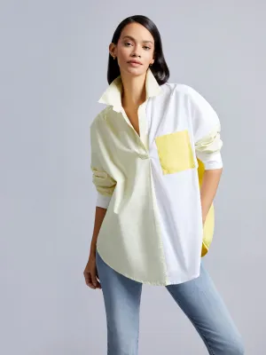 Rhodes Poplin Colour Block Popover Shirt