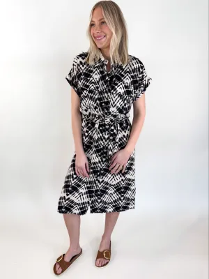 Rissa Button Front Midi Dress