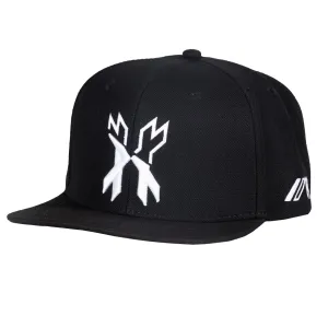 Split Snapback Hat - Black/White