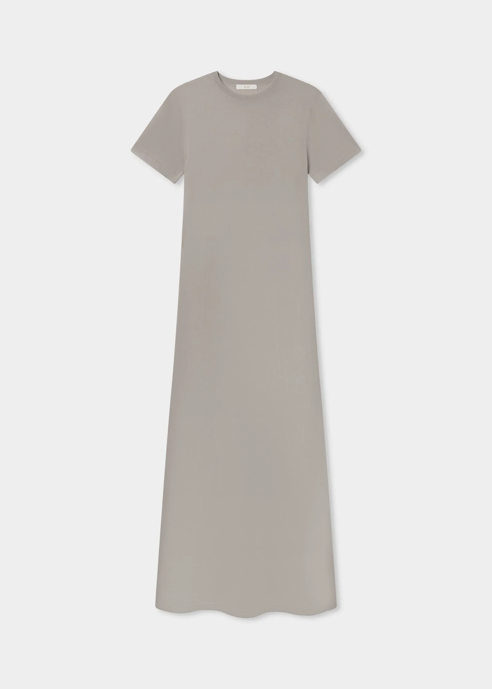 T-Shirt Dress in Fine Cashmere - Stone