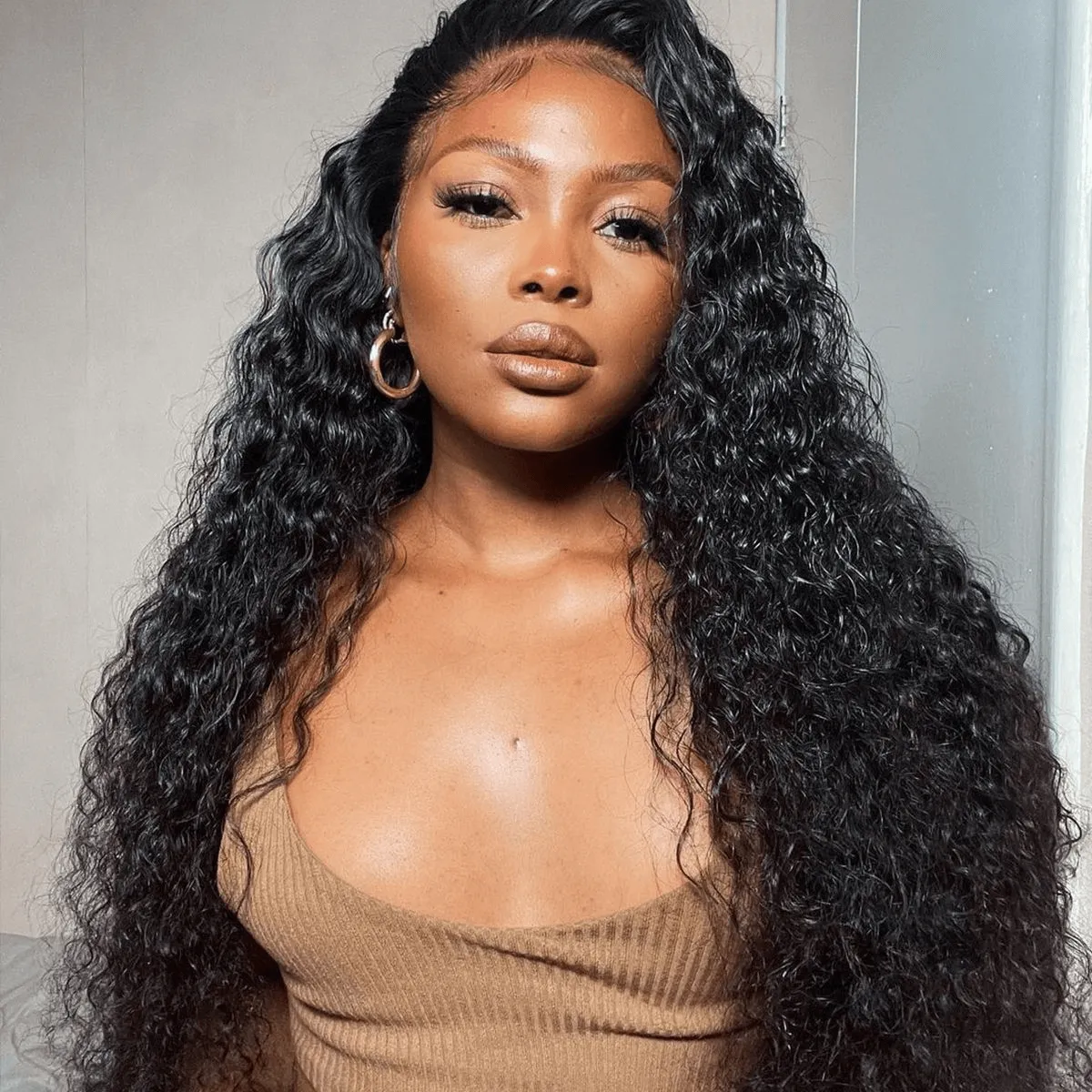 Tuneful 13x4 Undetectable HD Lace Full Frontal Wigs Human Hair 5x5 HD Lace Closure Deep Wave Wigs