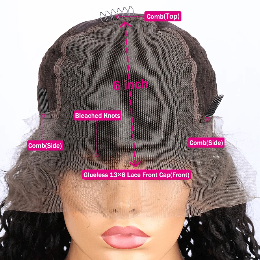 Tuneful Loose Deep Wave Transparent Lace 13x6 Lace 6x5 Wear Go Gluelss Human Hair Wigs
