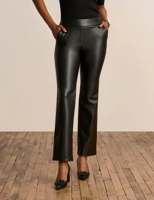 Vegan Leather Pull On Slash Pocket Trouser - Sale