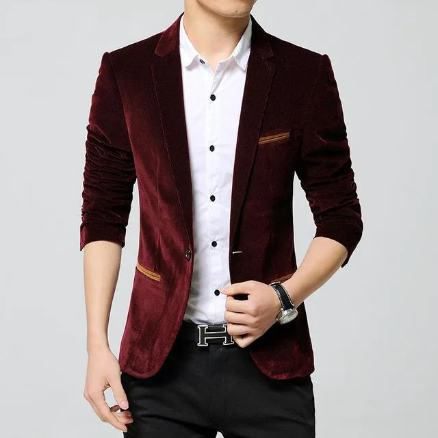 West Louis™ Business Autumn Linen Blazer