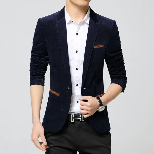 West Louis™ Business Autumn Linen Blazer