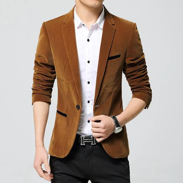 West Louis™ Business Autumn Linen Blazer