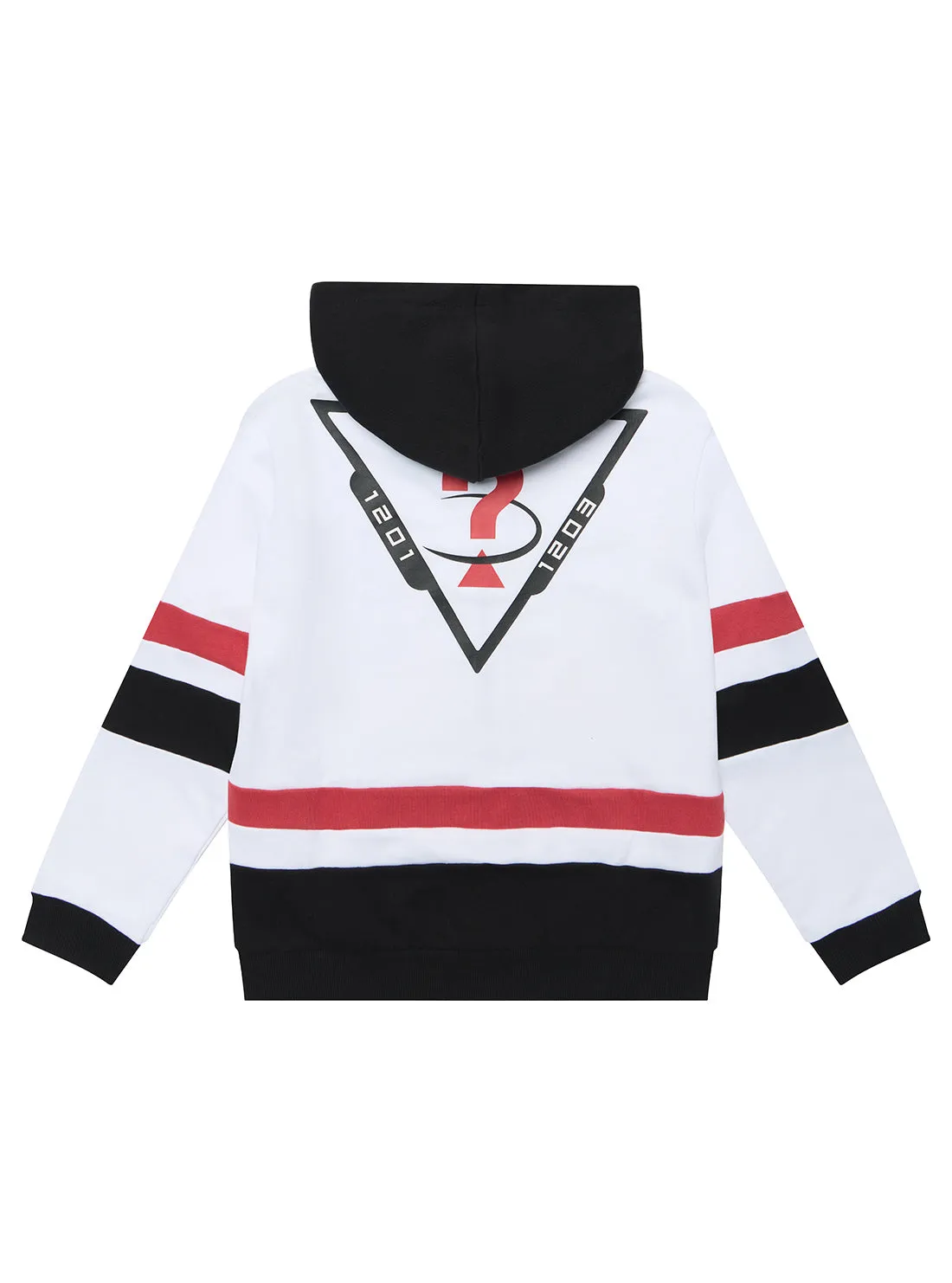 White and Black Hooded Jacket (7–16)