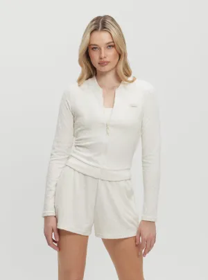 White Lola Zip Jacket