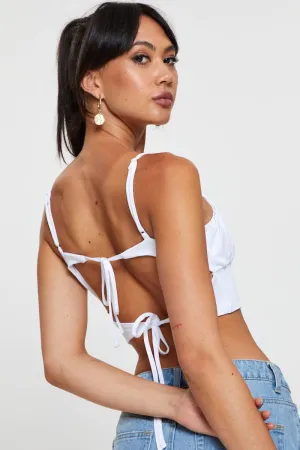 White Tie Back Top Cami