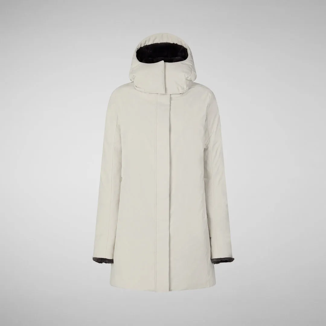WOMEN'S SAMANTAH FAUX FUR LINED HOODED PARKA RAINY BEIGE