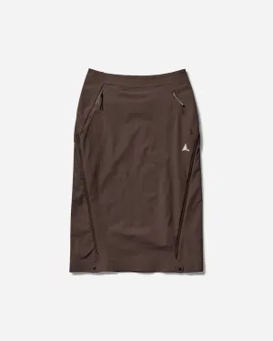 Women's Y Zip Skirt Dark Brown